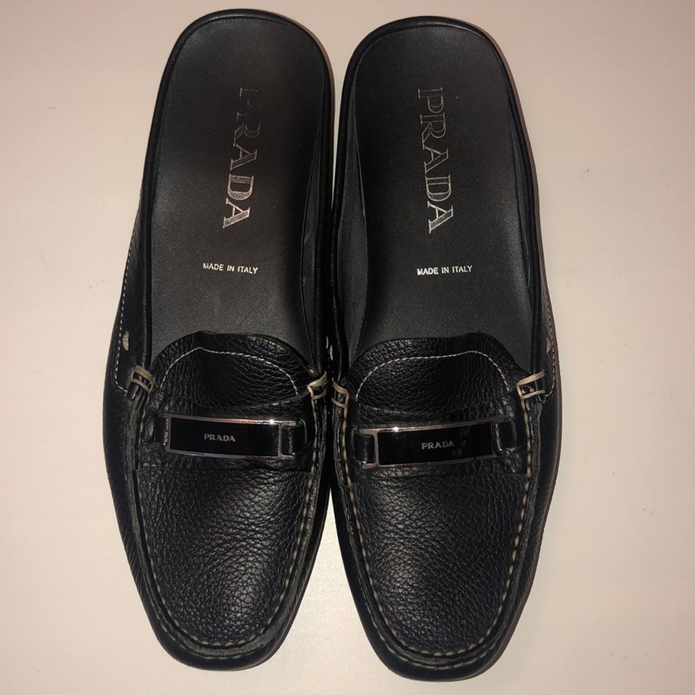 Prada slide on mules